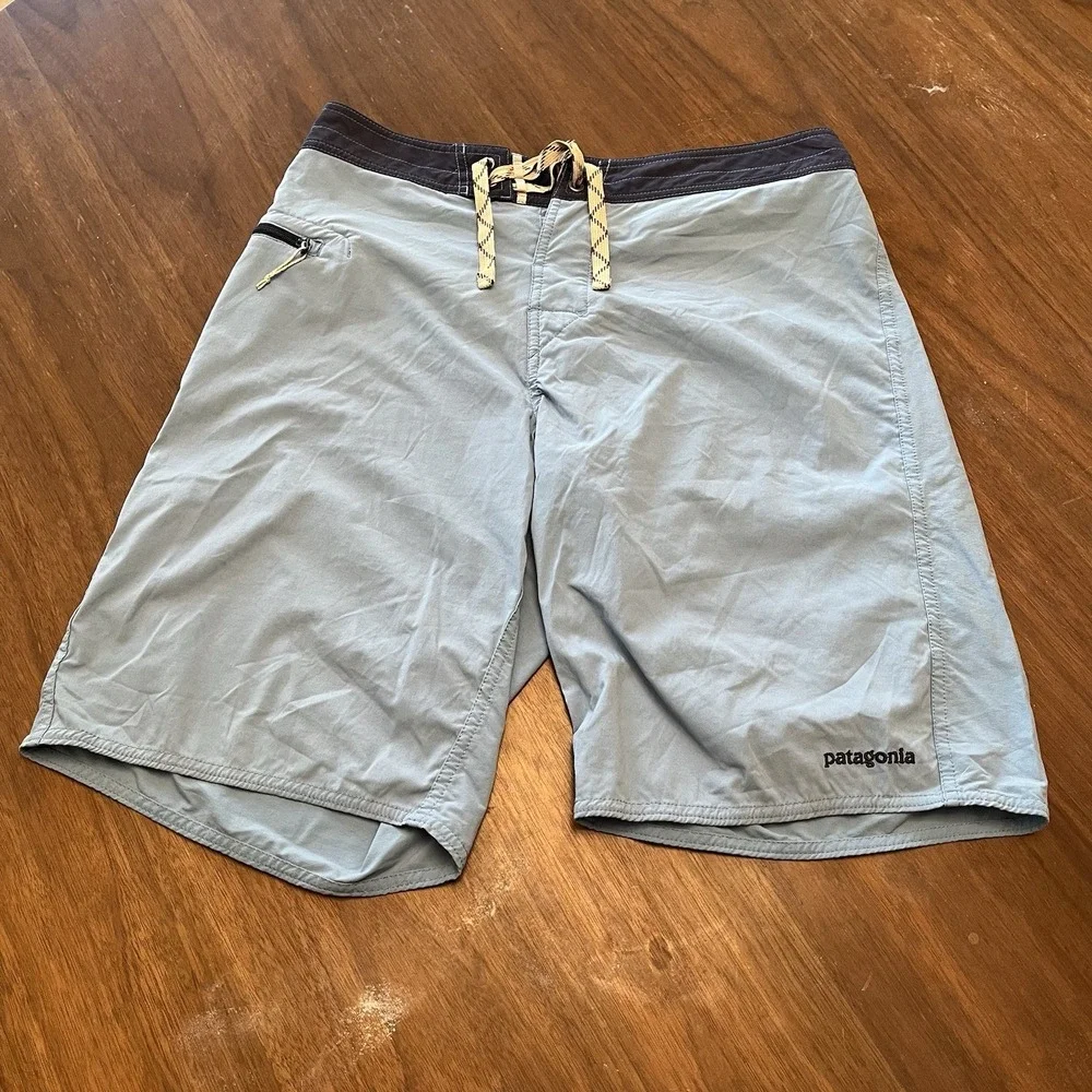 Patagonia Shorts Mens 31 Blue Wavefarer Hybrid Walk Boardshorts Hiking